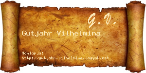 Gutjahr Vilhelmina névjegykártya